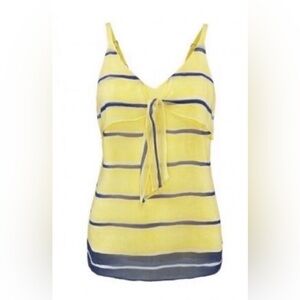 CAbi 5207 Rivera Lights Knot Spaghetti
Strap Tank in Nautical Navy Women’s SZ M